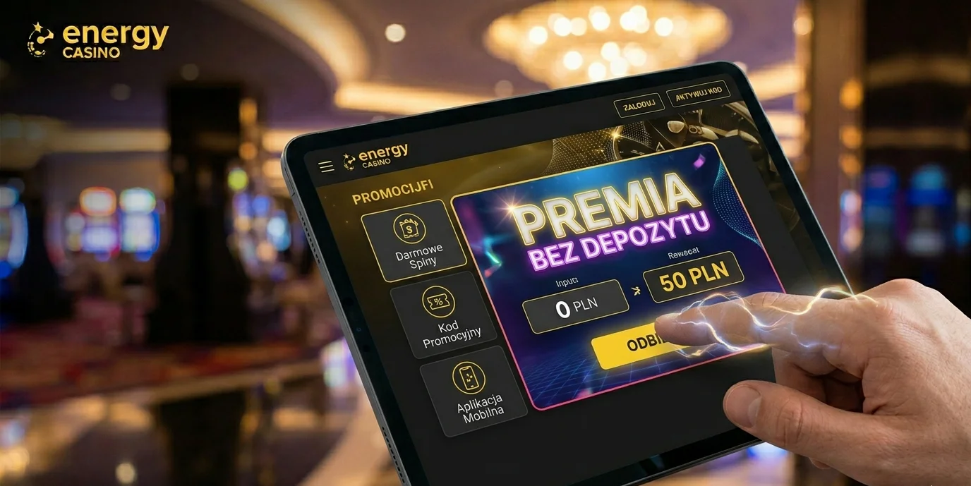 Bonus bez depozytu Energy Casino — 50 darmowych spinów na tablecie