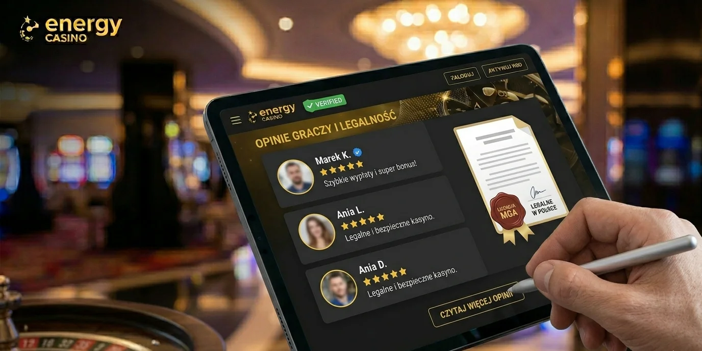 Opinie graczy i legalność Energy Casino